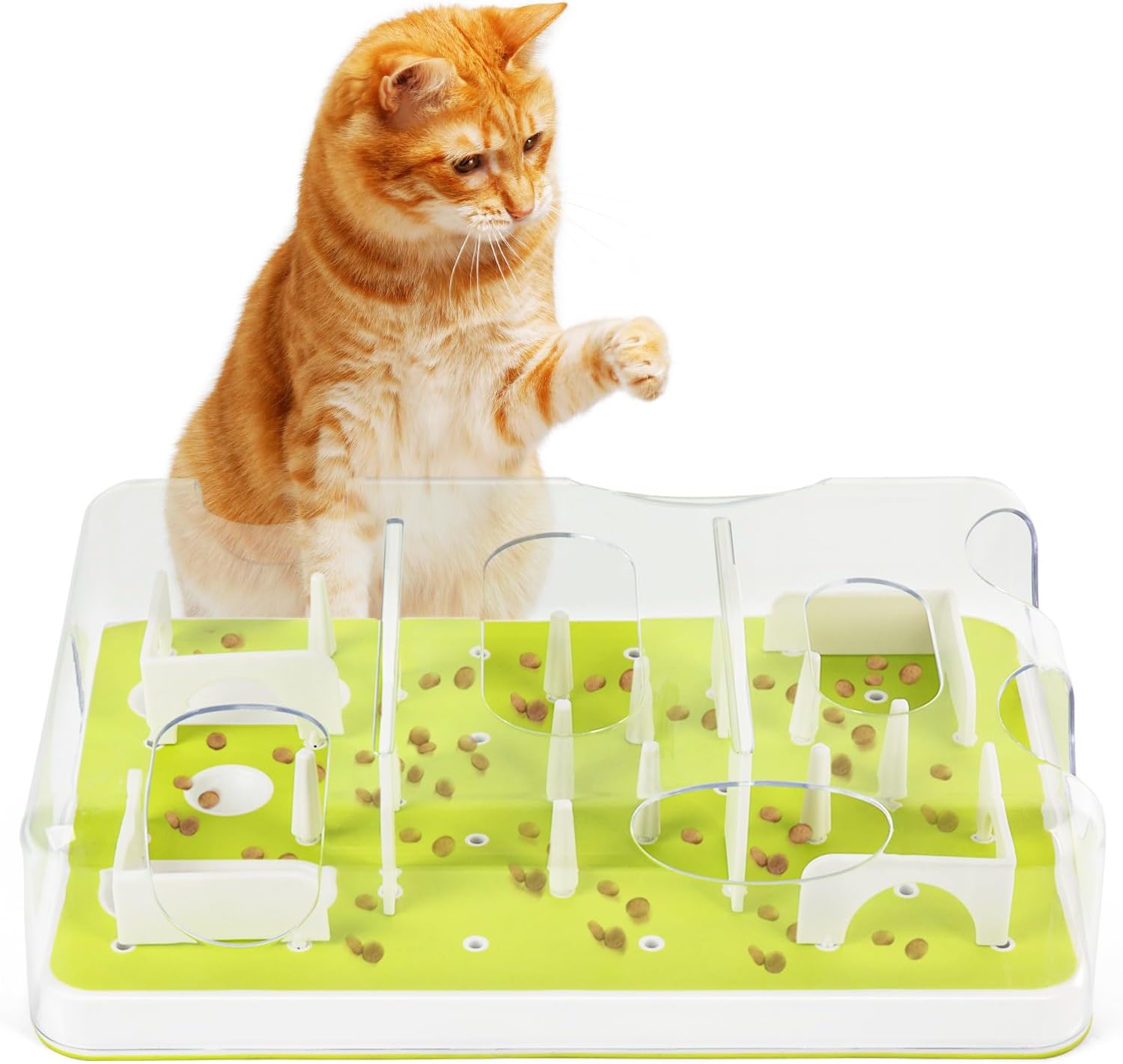 All FOR Paws Interactives Puzzle estación de alimentación para Gatos, Juguete Interactivo Inteligente para Gatos, Juguete Interactivo para Gatos, comedero Puzzle para Gatos
