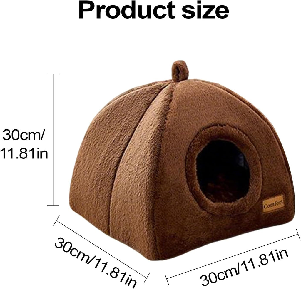 Cama Cueva para Gatitos - Refugio Cálido de Felpa para Gatos de Interior,Accesorio Mascotas, Térmico Invernal Descanso para Gatos