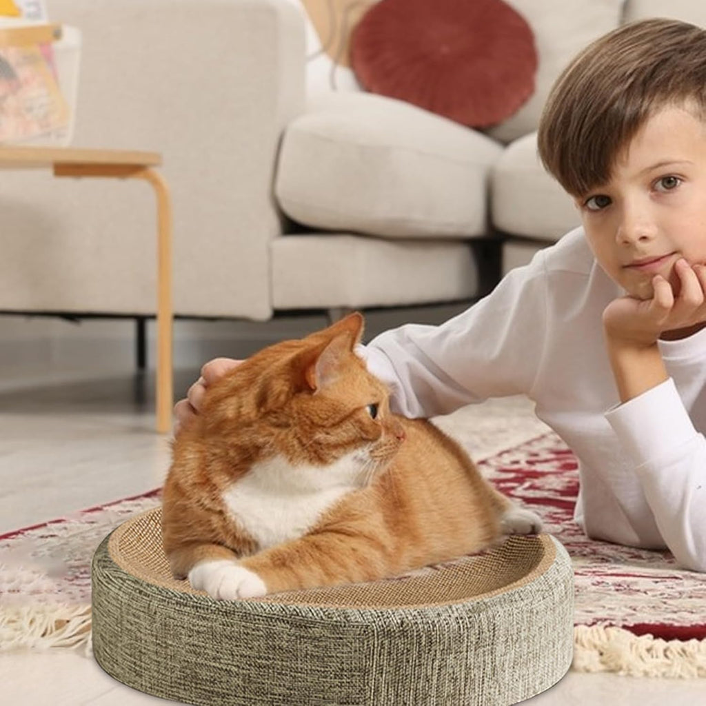 Sghtil Rascador para gatos, sisal, superficie de rascado y descanso para gatos, muebles de gatito con base antideslizante, accesorio para mascotas resistente a la abrasión para el hogar