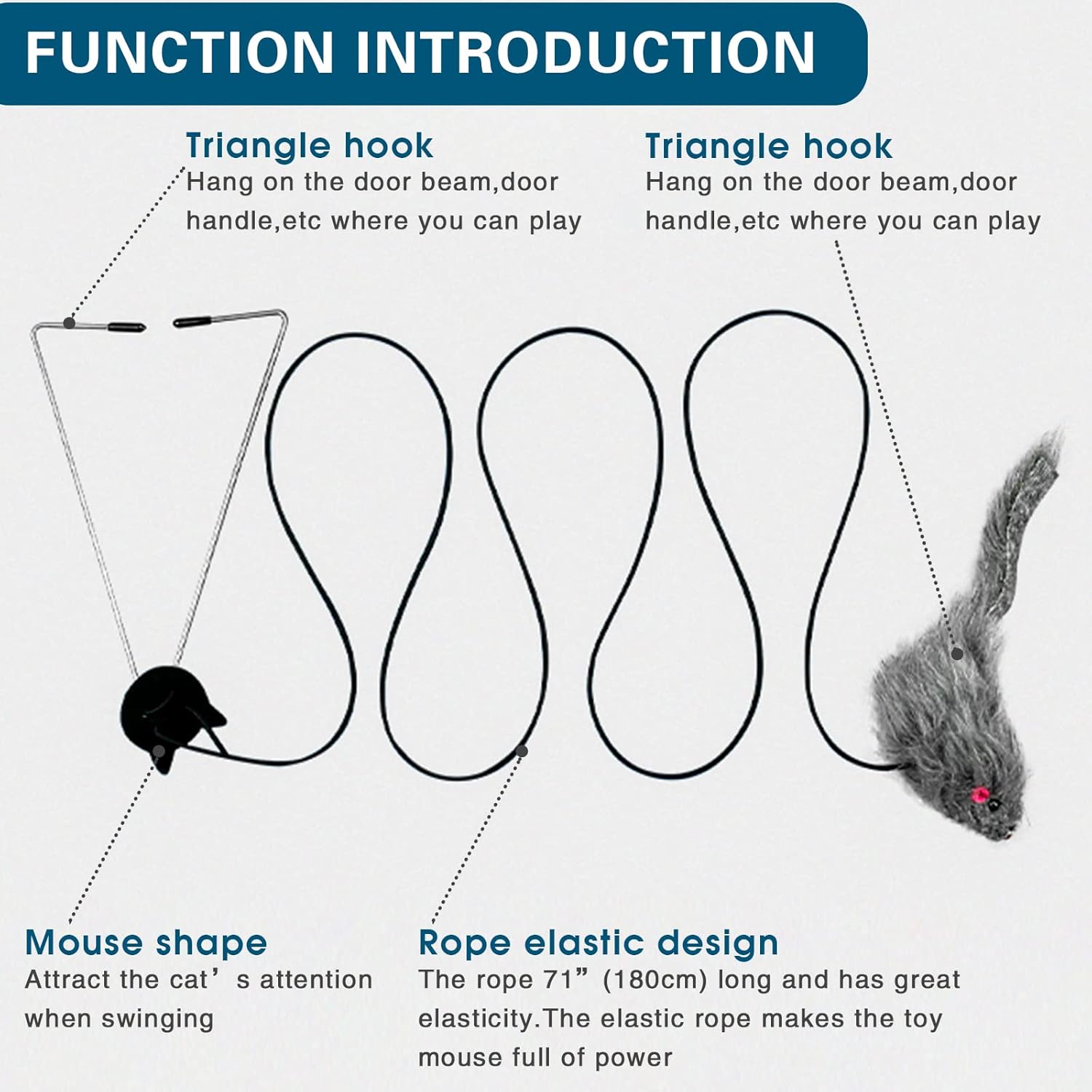 Kalimdor Juguetes interactivos de plumas de gato, juguete retráctil para gatos, diversión para gatitos, ejercicio físico mental mental rompecabezas juguetes para gatitos
