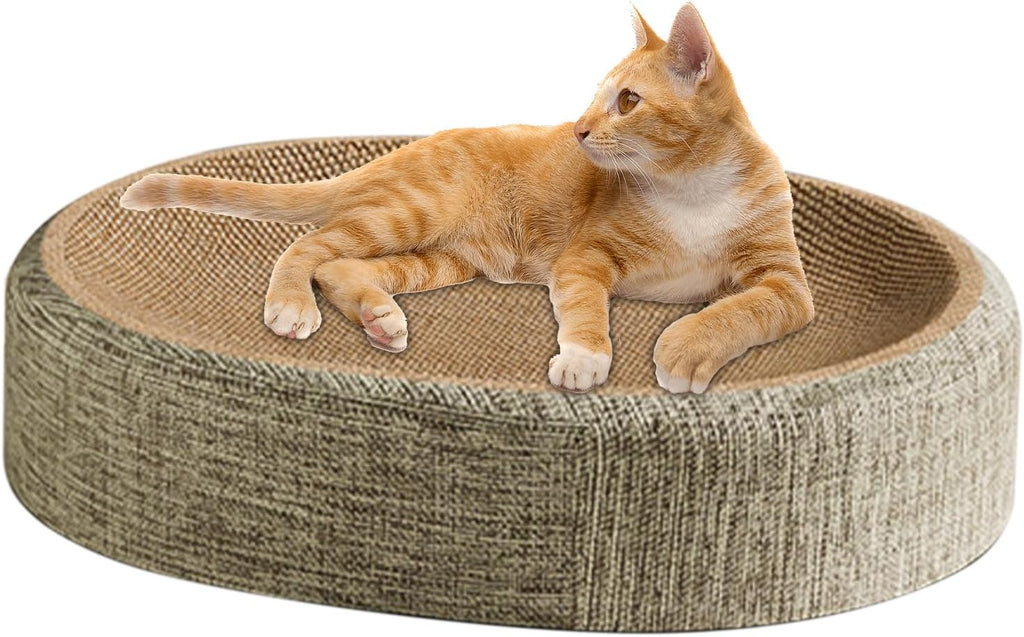 Sghtil Rascador para gatos, sisal, superficie de rascado y descanso para gatos, muebles de gatito con base antideslizante, accesorio para mascotas resistente a la abrasión para el hogar