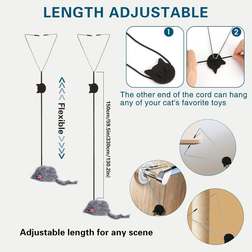 Kalimdor Juguetes interactivos de plumas de gato, juguete retráctil para gatos, diversión para gatitos, ejercicio físico mental mental rompecabezas juguetes para gatitos