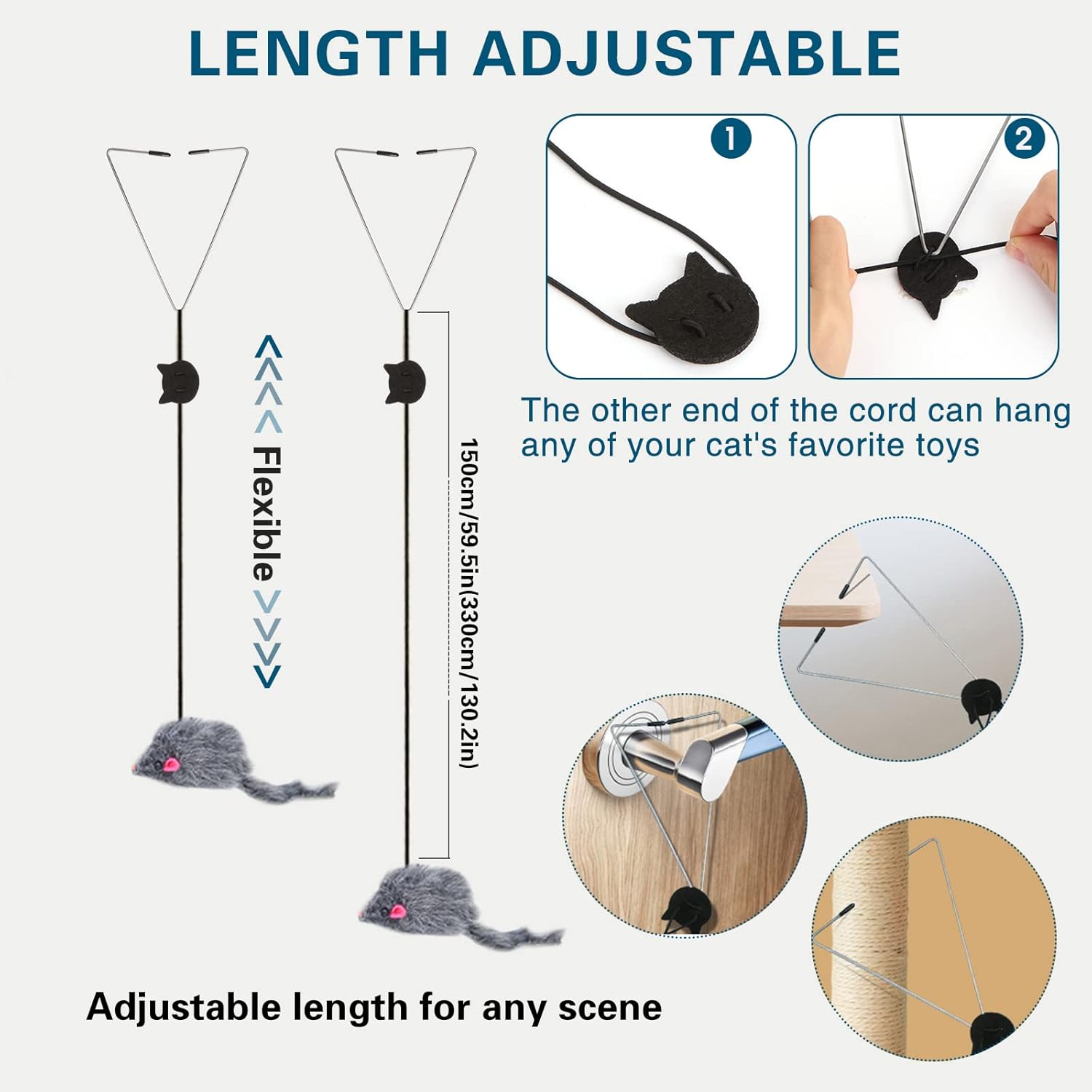 Kalimdor Juguetes interactivos de plumas de gato, juguete retráctil para gatos, diversión para gatitos, ejercicio físico mental mental rompecabezas juguetes para gatitos